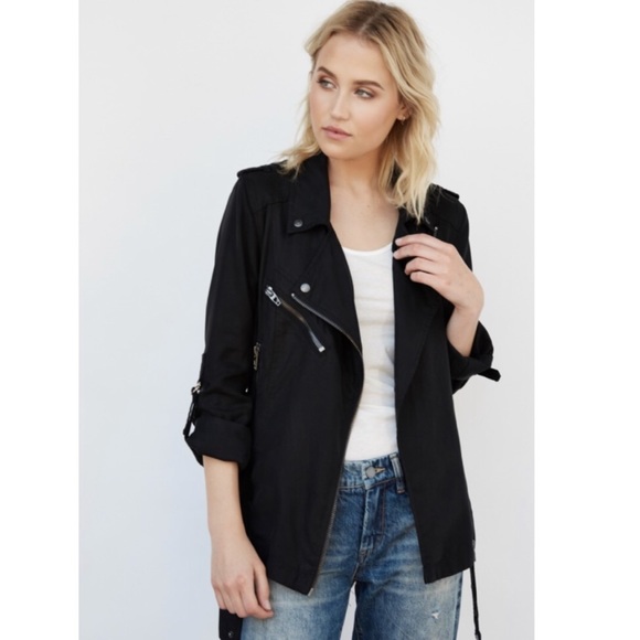 Blank NYC Jackets & Blazers - NWT BlankNYC Black Drape Moto Jacket